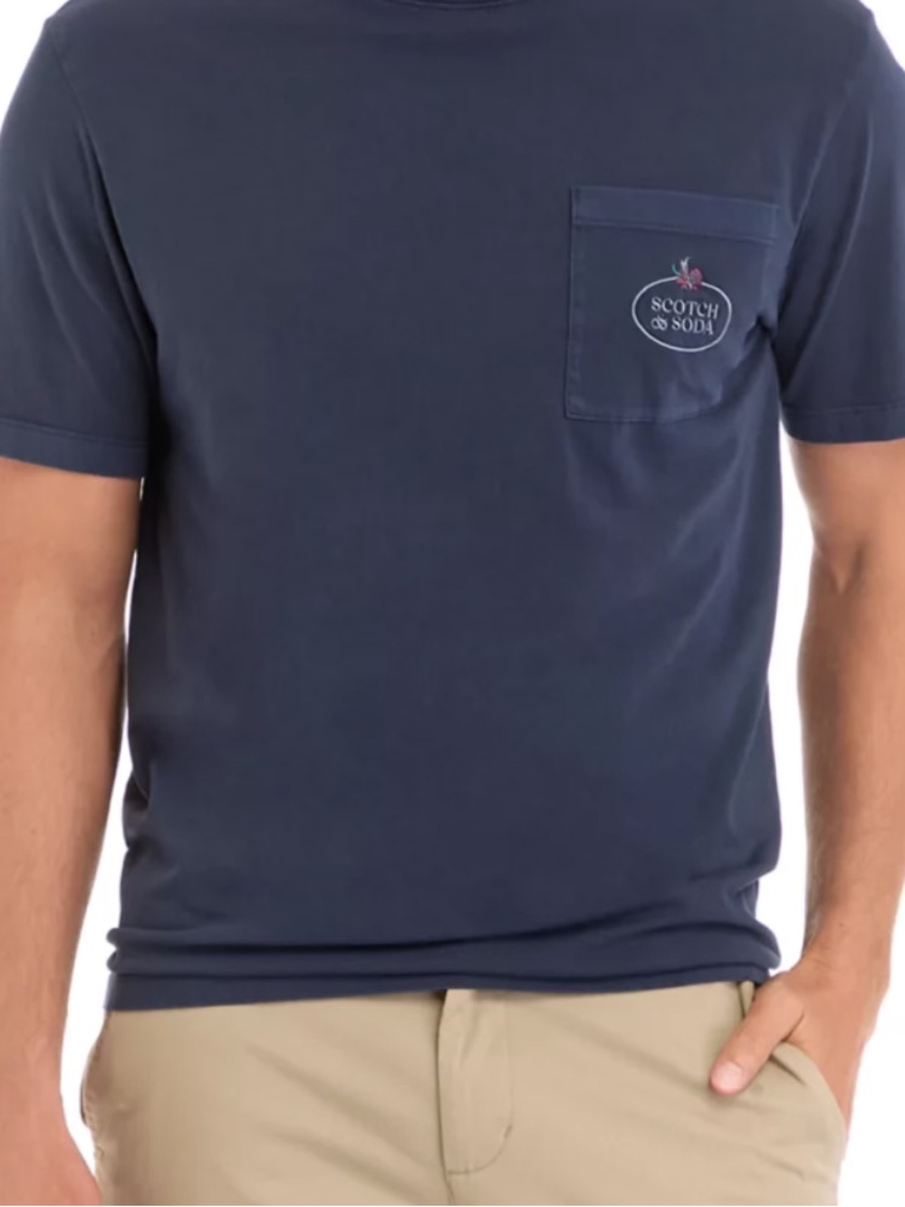 Scotch & Soda Navy Short Sleeve Pocket Tee